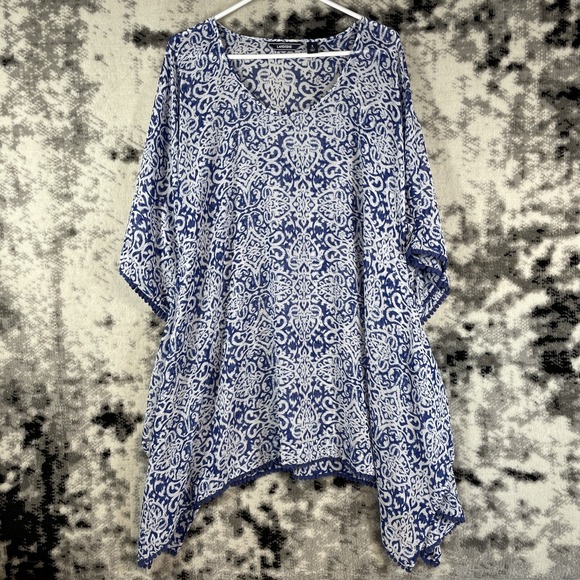 Lands' End Tops - Lands End Pullover Tunic Cover Layer Women's Size Small Beach Pool Blue‎